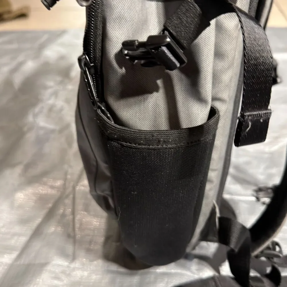 Timbuk2 Authority Laptop Backpack Gray Commuter Travel Bag Organizer Water Bottl